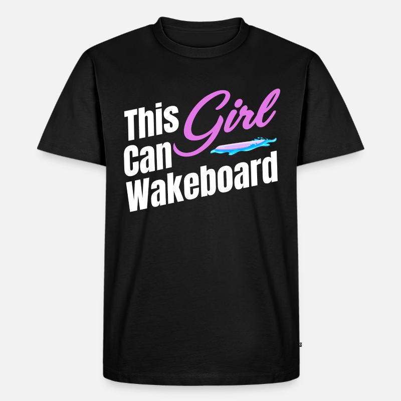 Dieses Mädchen Kann Wakeboarden, Bootfahren, - Männer Premium Bio T-Shirt - Schwarz