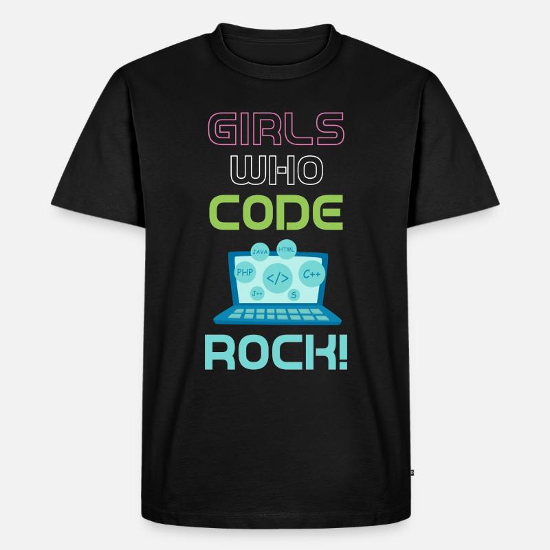 Mädels, Die Programmieren, Rocken! Programmierer, - Männer Premium Bio T-Shirt - Schwarz