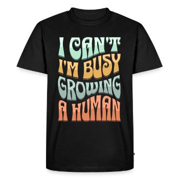 Je n’arrive pas à tomber enceinte Grossesse - T-shirt Premium bio Homme - noir - Devant - Nico (187cm)