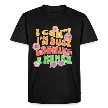 Je n’arrive pas à tomber enceinte Grossesse - T-shirt Premium bio Homme - noir - Devant - Nico (187cm)