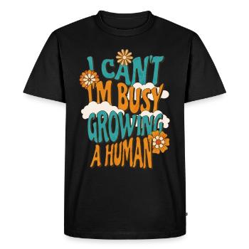 Je n’arrive pas à tomber enceinte Grossesse - T-shirt Premium bio Homme - noir - Devant - Nico (187cm)
