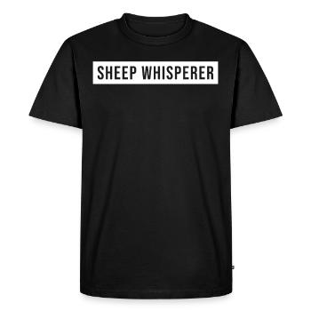 Sheep Whisperer Sheep - Men's Premium Organic T-Shirt - black - Front - Nico (187cm)