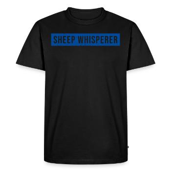 Sheep Whisperer Sheep - Men's Premium Organic T-Shirt - black - Front - Nico (187cm)