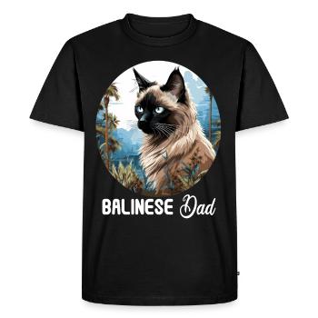 Chat balinais Balinesenkatze - T-shirt Premium bio Homme - noir - Devant - Nico (187cm)