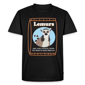 Lémuriens Ringtail lémur cadeau - T-shirt Premium bio Homme - noir - Devant - Nico (187cm)