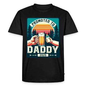 Dad-to-be loading Future Dad 2025 - Men's Premium Organic T-Shirt - black - Front - Nico (187cm)