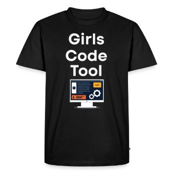 Girls program programmers too - Men's Premium Organic T-Shirt - black - Front - Nico (187cm)