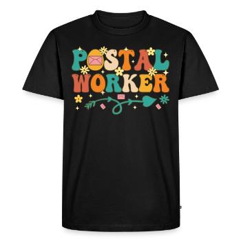 Postal Worker Postal Service Postman Postman - Men's Premium Organic T-Shirt - black - Front - Nico (187cm)