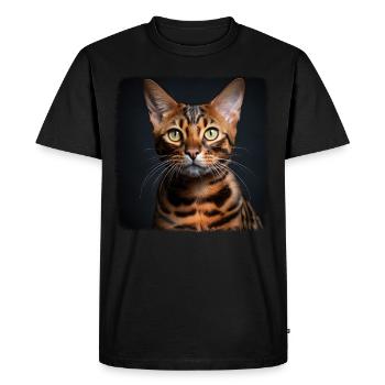 Chat du Bengale Bengalkatze - T-shirt Premium bio Homme - noir - Devant - Nico (187cm)