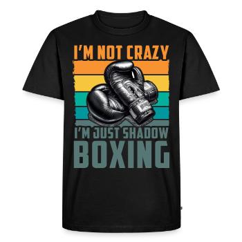I'm not crazy I'm just Shadow Boxing - Men's Premium Organic T-Shirt - black - Front - Nico (187cm)