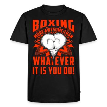 Boxing more awesome than whatever it is you do - Men's Premium Organic T-Shirt - black - Front - Nico (187cm)