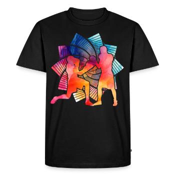 Boxe - T-shirt Premium bio Homme - noir - Devant - Nico (187cm)