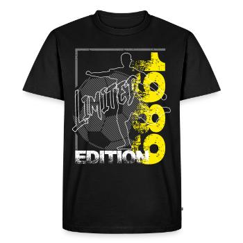 Édition limitée 1989 Édition limitée Football - T-shirt Premium bio Homme - noir - Devant - Nico (187cm)