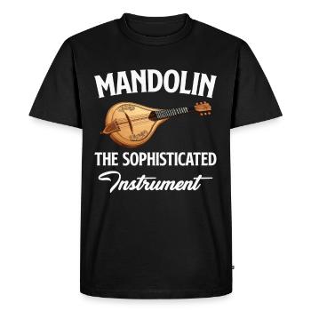 Mandolin The Demanding Instrument Ukulelist - Men's Premium Organic T-Shirt - black - Front - Nico (187cm)