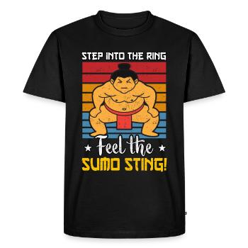 Entrez dans le ring et ressentez la piqûre de sumo - T-shirt Premium bio Homme - noir - Devant - Nico (187cm)