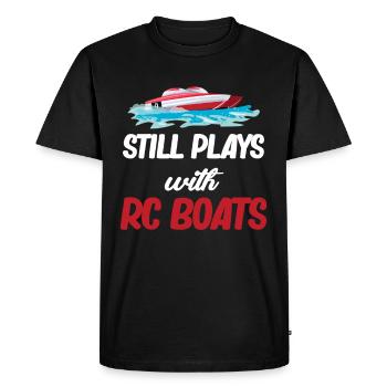 Still playing with Rc Boats Captain Airboat - Men's Premium Organic T-Shirt - black - Front - Nico (187cm)