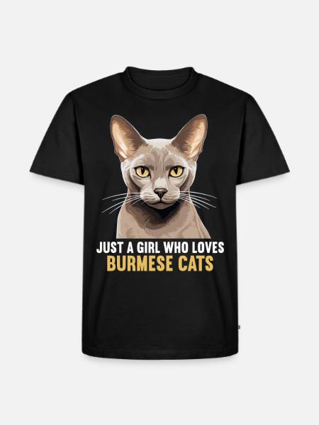 Burmese Cat Burma Katze - Men's Premium Organic T-Shirt - black