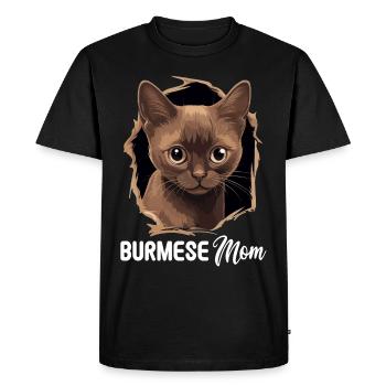 Burmese Cat Burma Katze - Men's Premium Organic T-Shirt - black - Front - Nico (187cm)