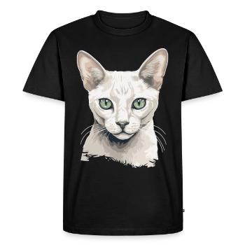 Burmilla Chaton Burmilla Chat - T-shirt Premium bio Homme - noir - Devant - Nico (187cm)