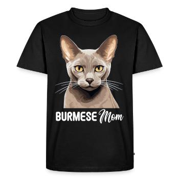 Burmese Cat Burma Katze - Men's Premium Organic T-Shirt - black - Front - Nico (187cm)