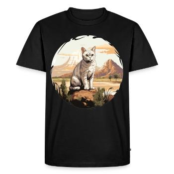 Burmilla Chaton Burmilla Chat - T-shirt Premium bio Homme - noir - Devant - Nico (187cm)