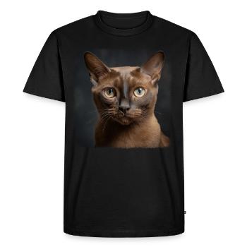 Burmese Cat Burma Katze - Men's Premium Organic T-Shirt - black - Front - Nico (187cm)