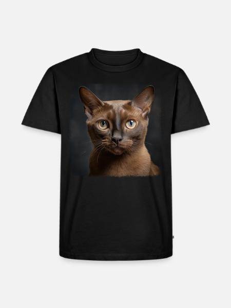 Burmese Cat Burma Katze - Men's Premium Organic T-Shirt - black