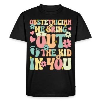 Gynecologist We bring out the child in you Lust - Men's Premium Organic T-Shirt - black - Front - Nico (187cm)