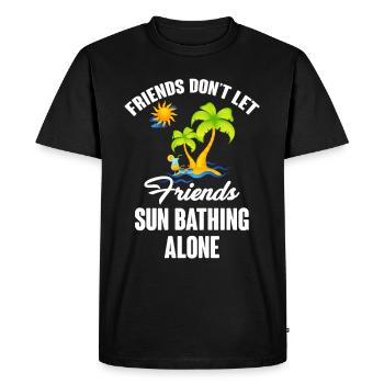 Les amis ne laissent pas leurs amis seuls en été - T-shirt Premium bio Homme - noir - Devant - Nico (187cm)