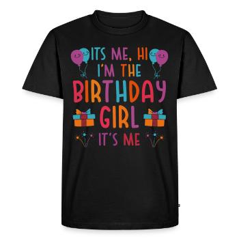 Ich bin das Geburtstagsmädchen - T-shirt Premium bio Homme - noir - Devant - Nico (187cm)