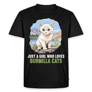 Burmilla Chaton Burmilla Chat - T-shirt Premium bio Homme - noir - Devant - Nico (187cm)