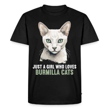 Burmilla Chaton Burmilla Chat - T-shirt Premium bio Homme - noir - Devant - Nico (187cm)