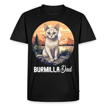 Burmilla Chaton Burmilla Chat - T-shirt Premium bio Homme - noir - Devant - Nico (187cm)