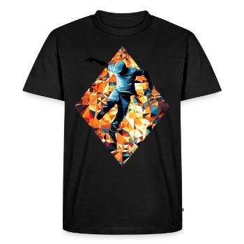 Vintage Stained Glass Hip Hop Street Dancing - Männer Premium Bio T-Shirt - Schwarz - Vorne - Nico (187cm)
