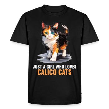 Calico Cat Lucky Cat - Men's Premium Organic T-Shirt - black - Front - Nico (187cm)