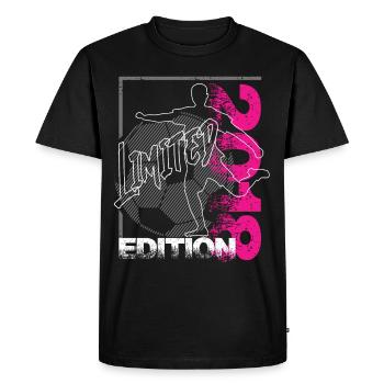 Limited Edition 2018 Limited Edition Football - Men's Premium Organic T-Shirt - black - Front - Nico (187cm)