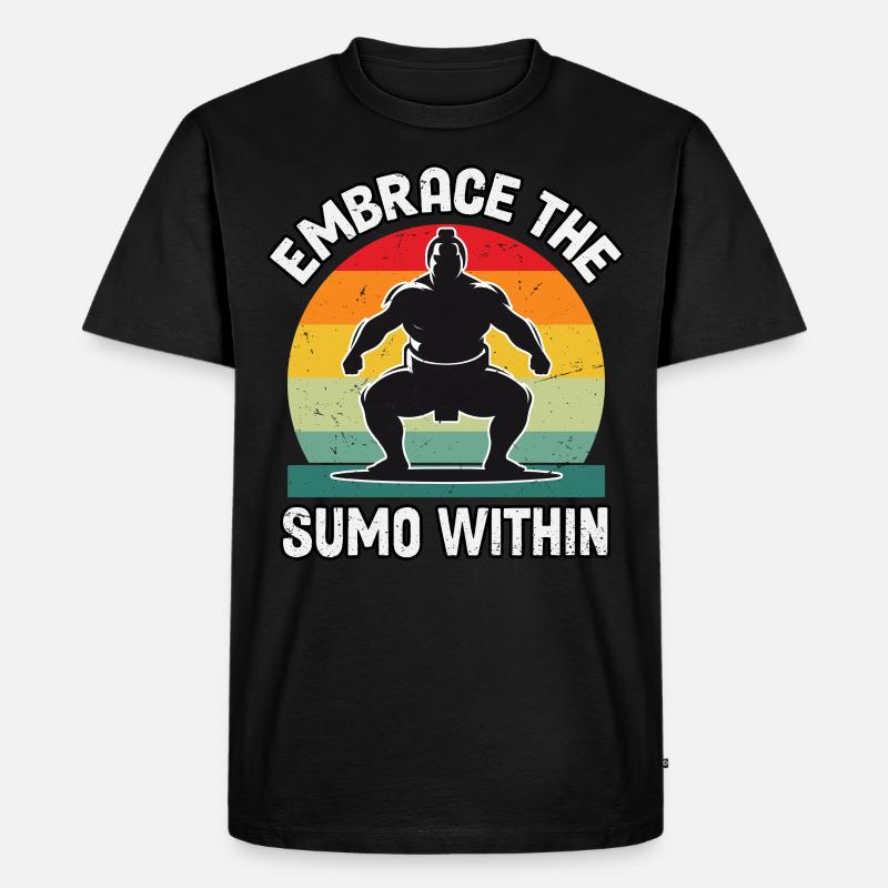 Umarme den Sumo in dir - Männer Premium Bio T-Shirt - Schwarz