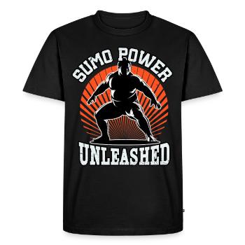 Sumo Power déchaîné - T-shirt Premium bio Homme - noir - Devant - Nico (187cm)