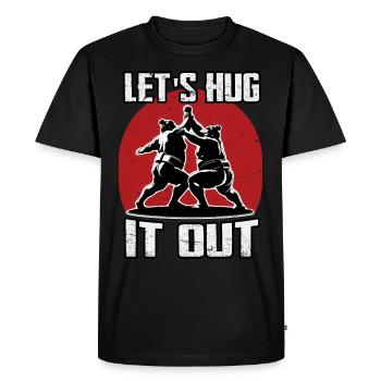 Embrassons-le Sumo - T-shirt Premium bio Homme - noir - Devant - Nico (187cm)
