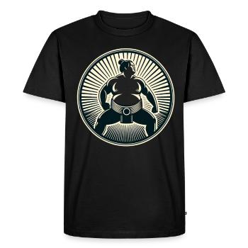 Sumo - T-shirt Premium bio Homme - noir - Devant - Nico (187cm)