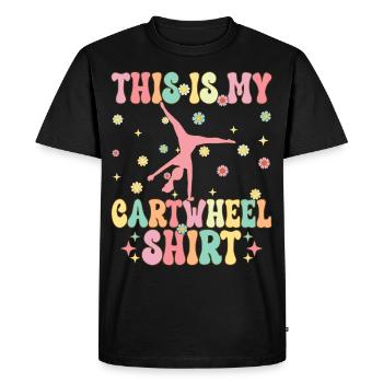 This Is My Cartwheel Shirt Groovy Gymnastics Turner - Men's Premium Organic T-Shirt - black - Front - Nico (187cm)