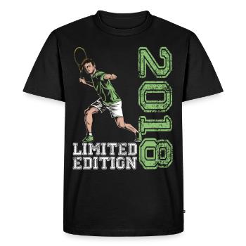 Limited Edition 2018 Limited Edition Tennis - Men's Premium Organic T-Shirt - black - Front - Nico (187cm)