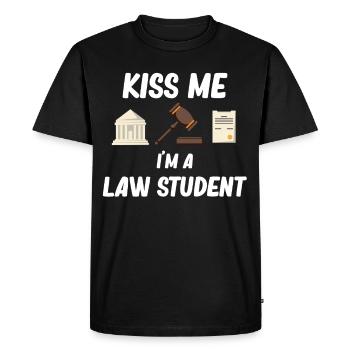 Kiss me, I'm a law firm for - Men's Premium Organic T-Shirt - black - Front - Nico (187cm)