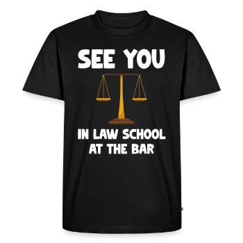 Rendez-vous à la Faculté de droit de l’Université - T-shirt Premium bio Homme - noir - Devant - Nico (187cm)