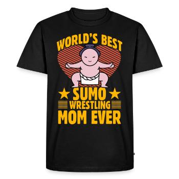 La meilleure maman de lutte de sumo au monde - T-shirt Premium bio Homme - noir - Devant - Nico (187cm)