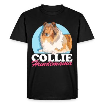 Collie Hundmama Langhaarcollie Hund Geschenk - Männer Premium Bio T-Shirt - Schwarz - Vorne - Nico (187cm)