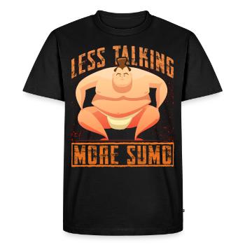 Moins de paroles, plus de sumo - T-shirt Premium bio Homme - noir - Devant - Nico (187cm)