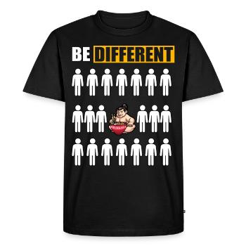 Sumo be different - Men's Premium Organic T-Shirt - black - Front - Nico (187cm)
