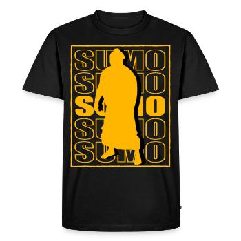 Sumo - T-shirt Premium bio Homme - noir - Devant - Nico (187cm)
