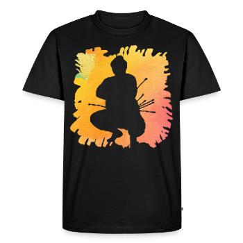 Sumo - T-shirt Premium bio Homme - noir - Devant - Nico (187cm)